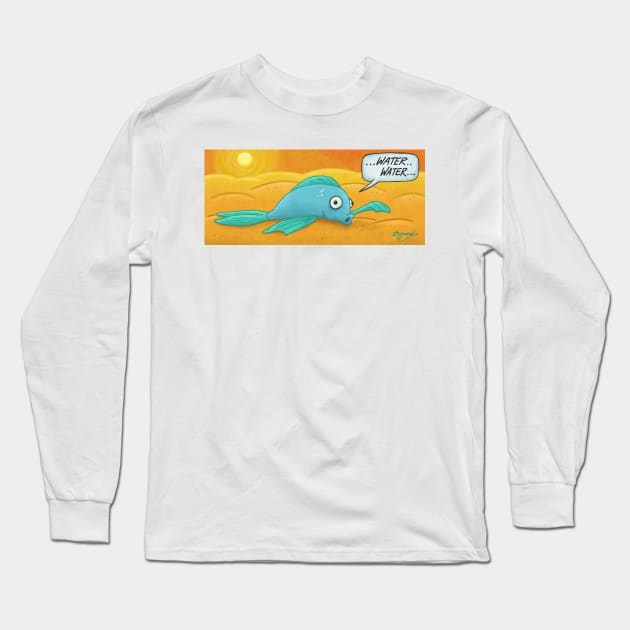 Fish in the Desert! Long Sleeve T-Shirt by ErinKantBarnard